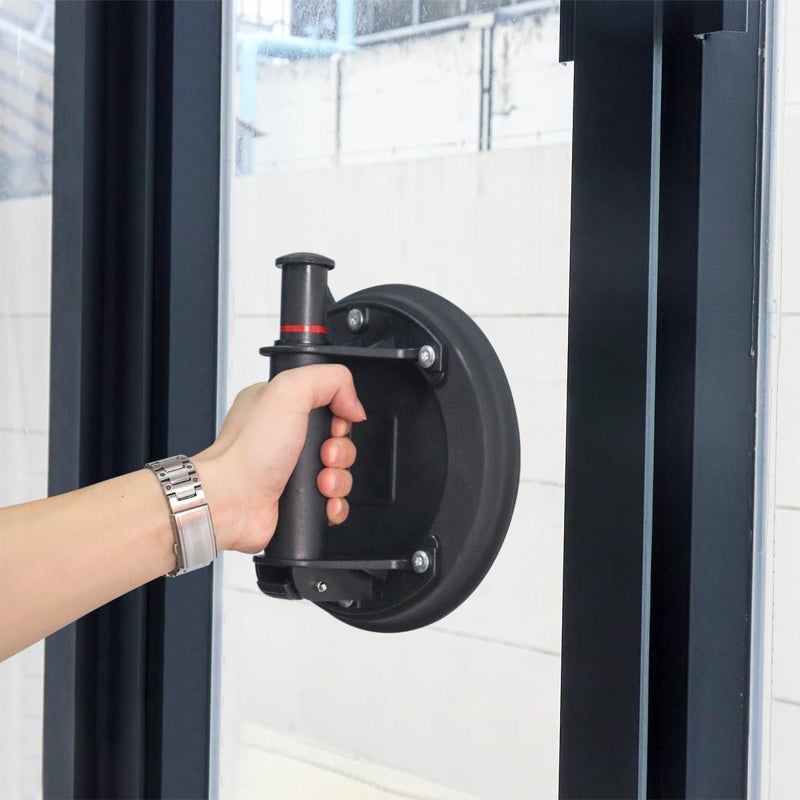 يُسلِّم قطعتان من أكواب الشفط شديدة التحمل مقاس 8 بوصات، لرفع البلاط الزجاجي الكبير والرخام، رافعة شفط صناعية تعمل بالشفط الفراغي، مع مقبض لرفع الزجاج، سعة تحميل 240 رطلاً - Image 2