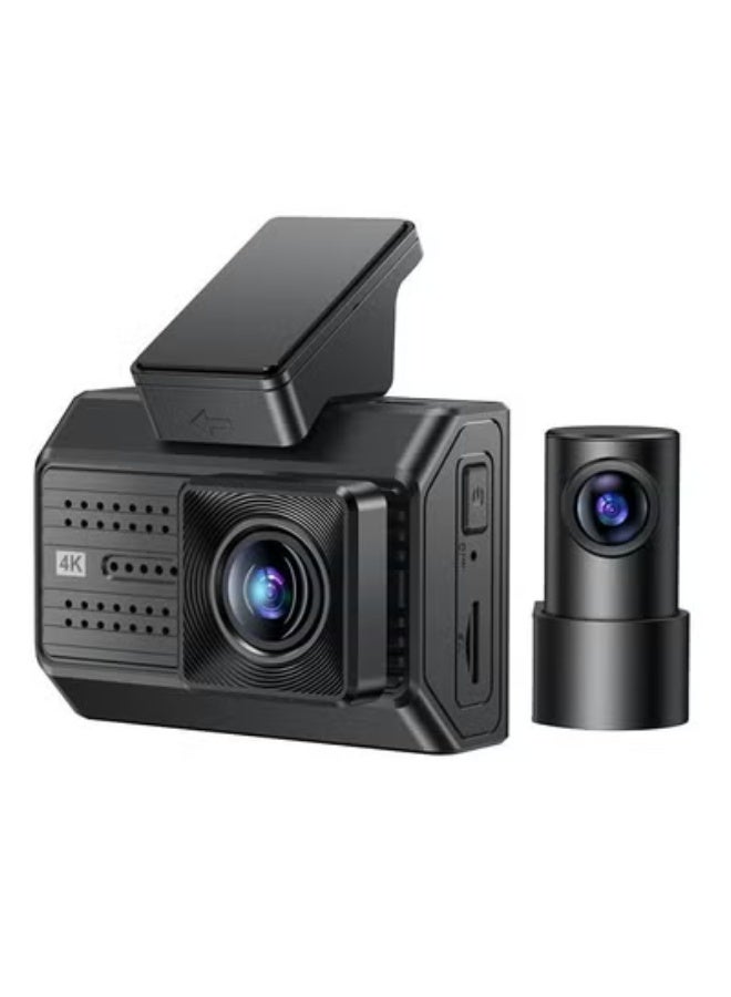 يسيدو KM15 Dual Dash Camera – 4K Ultra HD Front & Rear Car DVR Driving Recorder with Wide-Angle Lens, Night Vision, Loop Recording, Parking Monitor & G-Sensor Accident Lock – Black - Image 1