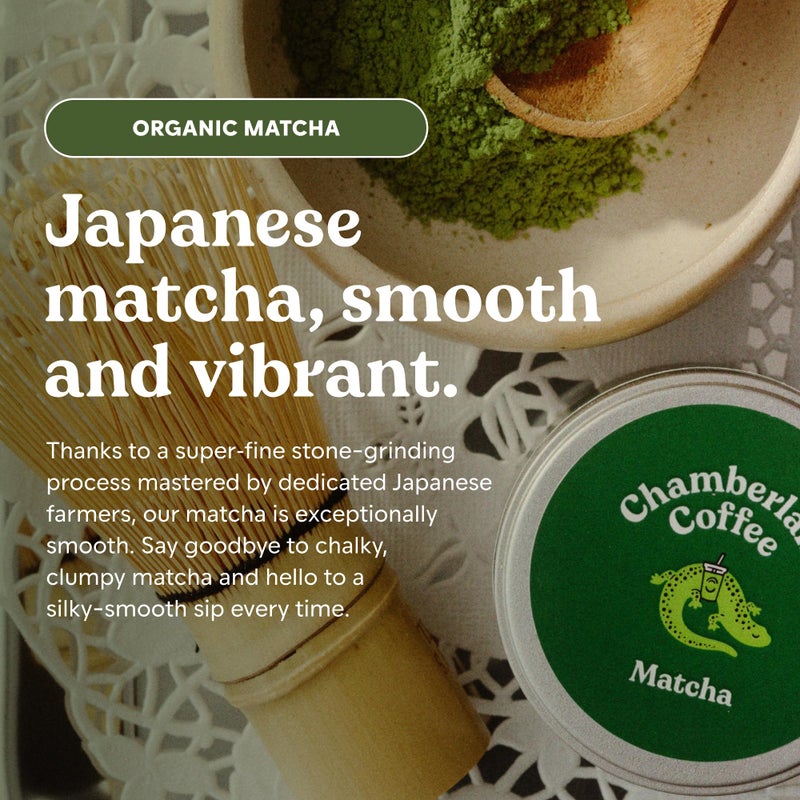Chamberlain Coffee Ceremonial Matcha Green Tea Powder - First Harvest - Japanese Green Tea + Original Grade Matcha - Hot or Iced - Organic, Vegan & Gluten-Free Matcha Powder, 1.06 oz - Image 5