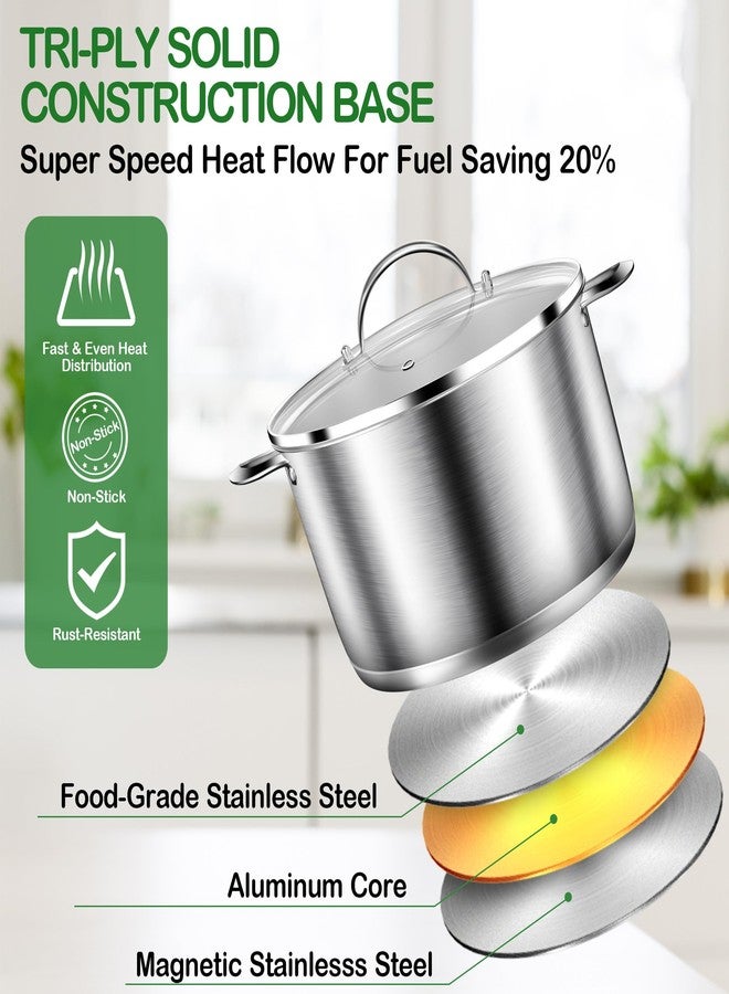 STOCKPOT Stainless Steel Stockpot, Cooking Pot, Stew Pot Pozole Pot - 8 Quart - Image 3