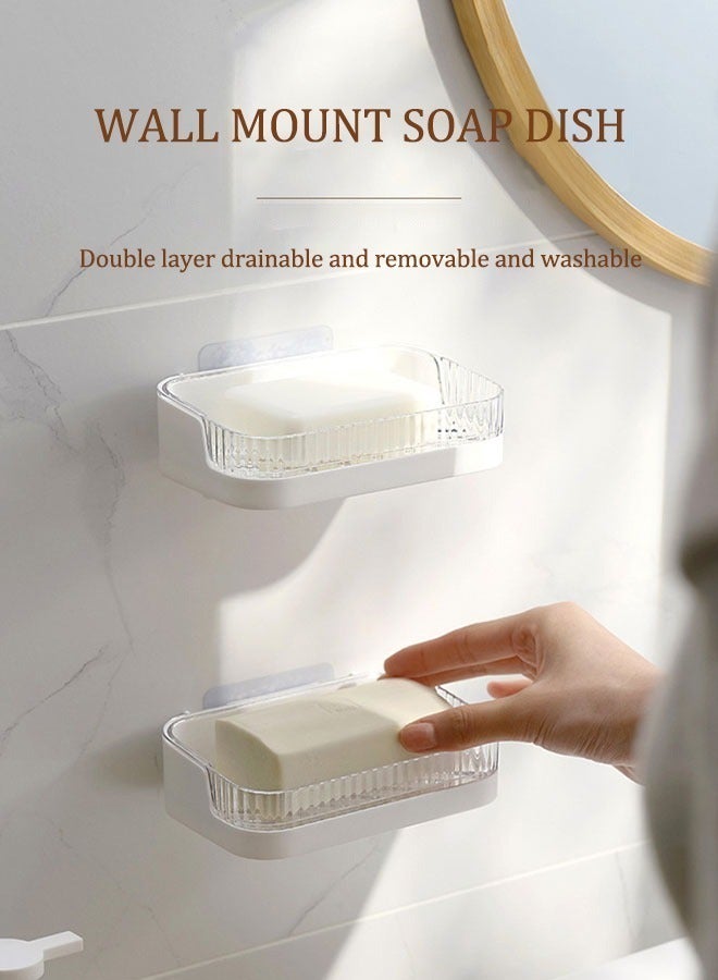 Wall Shelves, Soap Holder Nail-Free Installation Design, Very Suitable for Storing Bottles, Soap, and Small Items  - Image 3