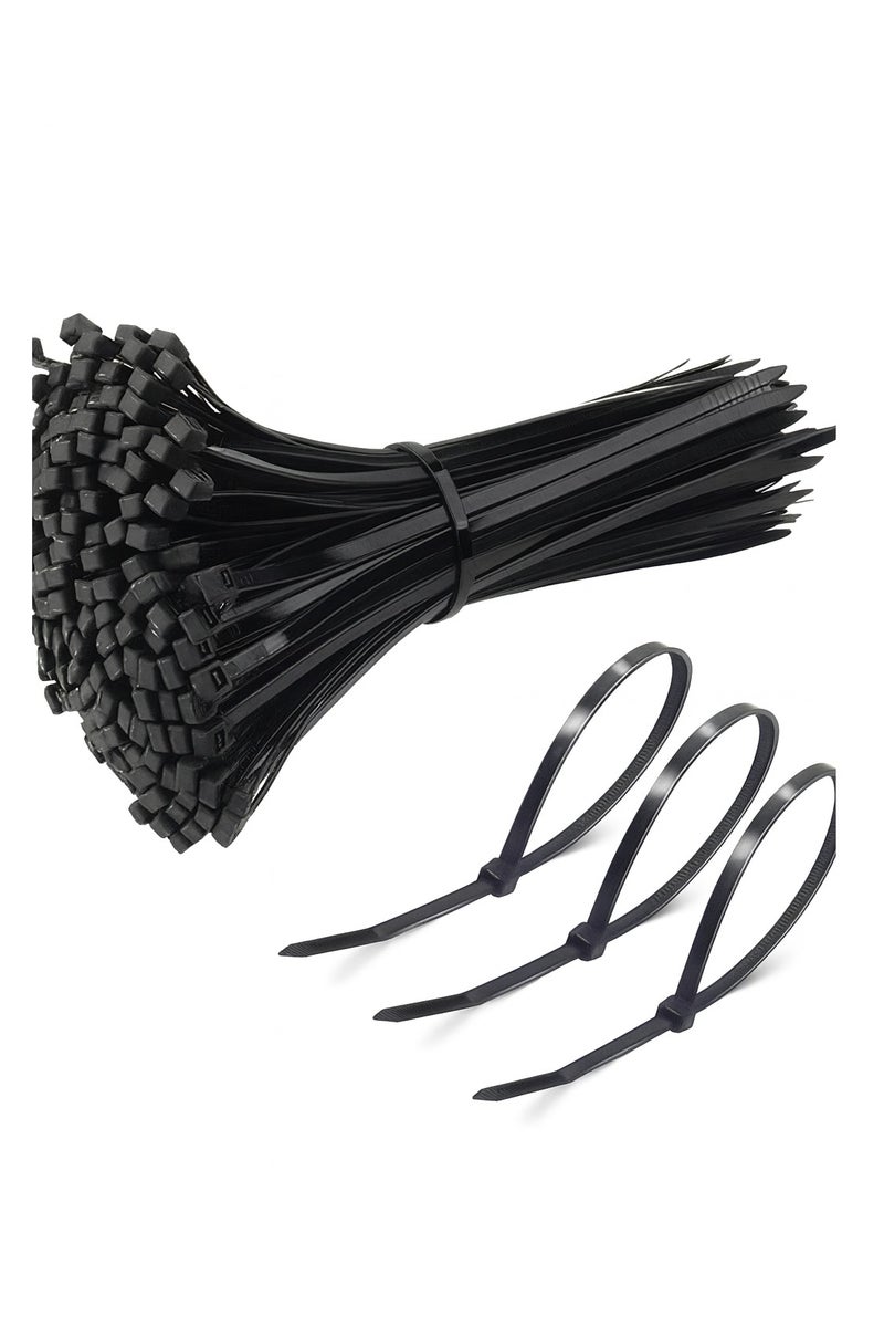Cable Tie (3.6x250mm, 100 Pieces, Black)|Heat Resistant Nylon Cable Zip Ties |Self-Locking Cable Organizer | Anti - Slip Wire Organizer | For Indoor & Outdoor Use - Image 1