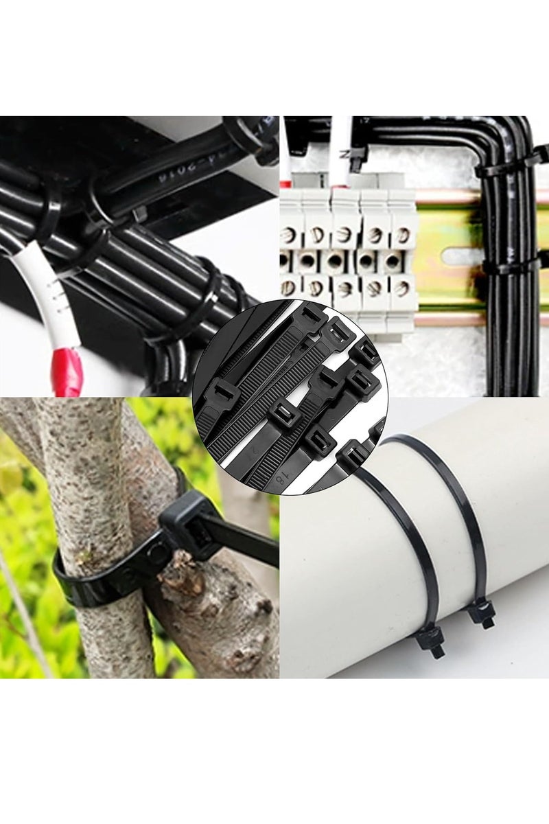 Cable Tie (3.6x250mm, 100 Pieces, Black)|Heat Resistant Nylon Cable Zip Ties |Self-Locking Cable Organizer | Anti - Slip Wire Organizer | For Indoor & Outdoor Use - Image 5
