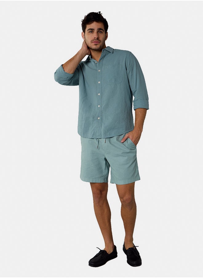 American Eagle AE Flex 8" Lived-In Linen-Blend Trekker Short  - Image 3