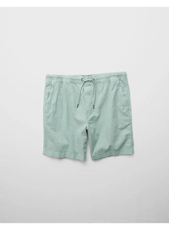 American Eagle AE Flex 8" Lived-In Linen-Blend Trekker Short