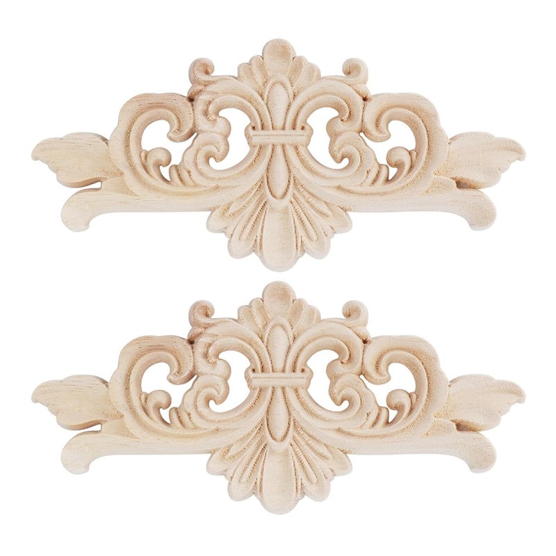 Carved Decorative Sticker for Furniture, an Exquisite Onlay Application for Home Decoration, 2PCS, Tailored to The Door Cabinet Window (16 * 7.5CM) - Image 5
