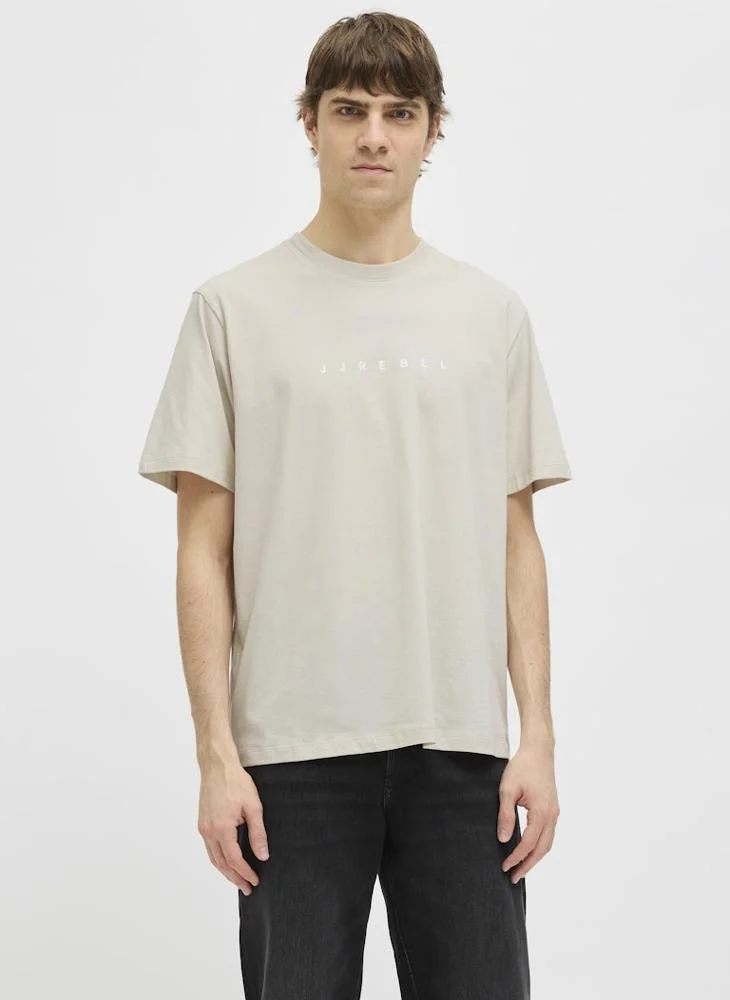 ج ج ريبل Jrebrocky Logo Crew Neck T-Shirt