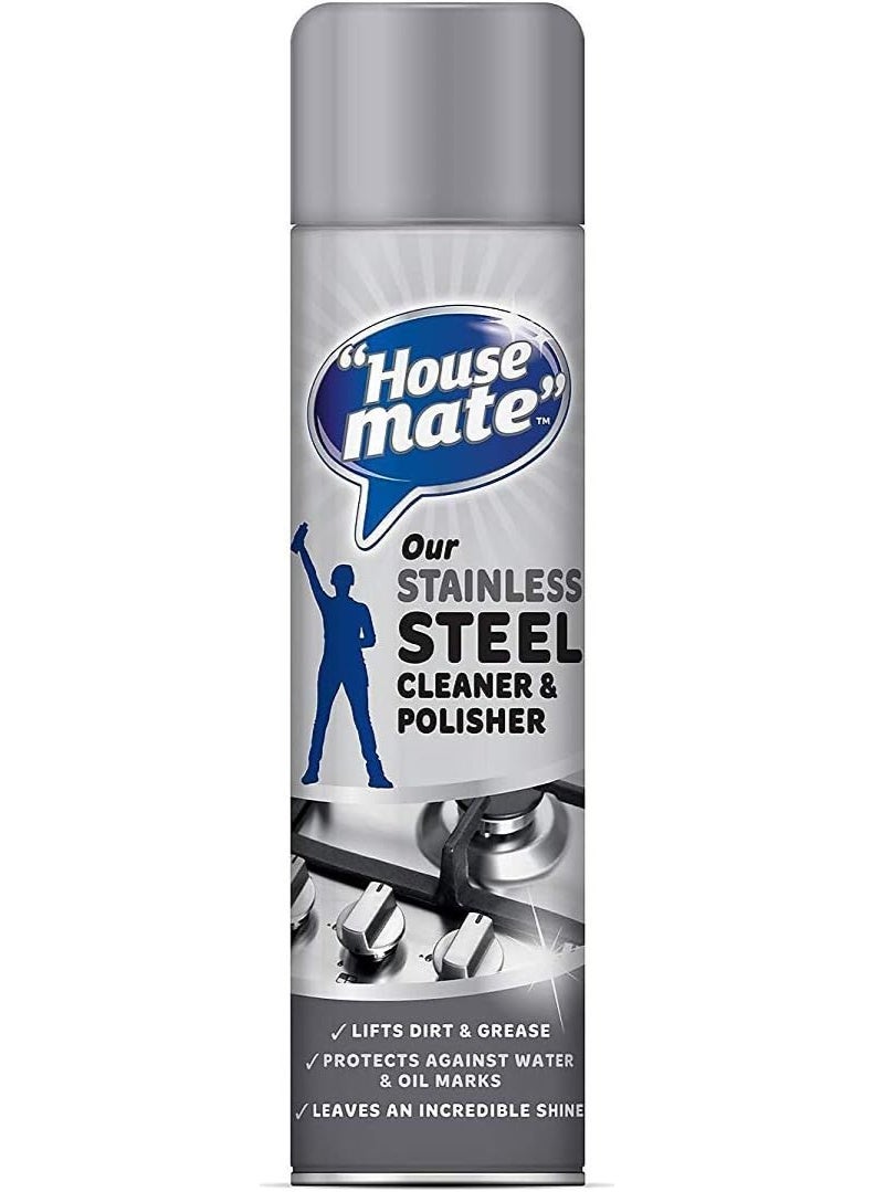 House Mate Stainless Steel Cleaner & Polisher – Powerful Spray for Hobs, Ovens & Appliances, Removes Grime & Fingerprints, Smear-Free Shine - Image 2