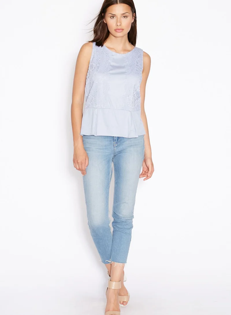 Vila Lace Peplum Top
