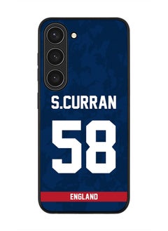 Rugged Black Edge Case for Samsung Galaxy S23 5G, Slim fit Soft Case Flexible Rubber Edges Thin Cover - Player Name - Sam Curran, Jersey Number- 58