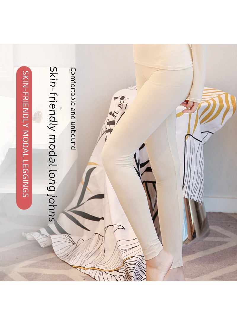 Generic - Modal Cotton Stretch Leggings for Women 1276# White - Image 1