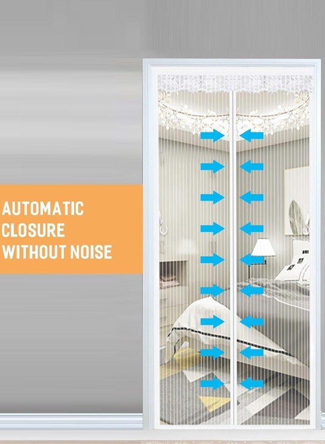 BELLSBERRY Hands-Free Magnetic Screen Door - 120x220 cm Self-Closing Mosquito Net Easy Install No Tools - Image 4