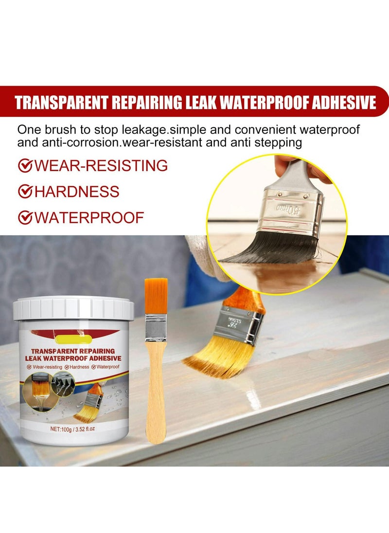 CMGTYYD Transparent Waterproof Coating, Invisible Waterproof Agent Transparent Repairing Leak Waterproof Adhesive, Clear Waterproof Seal Liquid for Indoor & Outdoor (100g*2PCS)  - Image 4