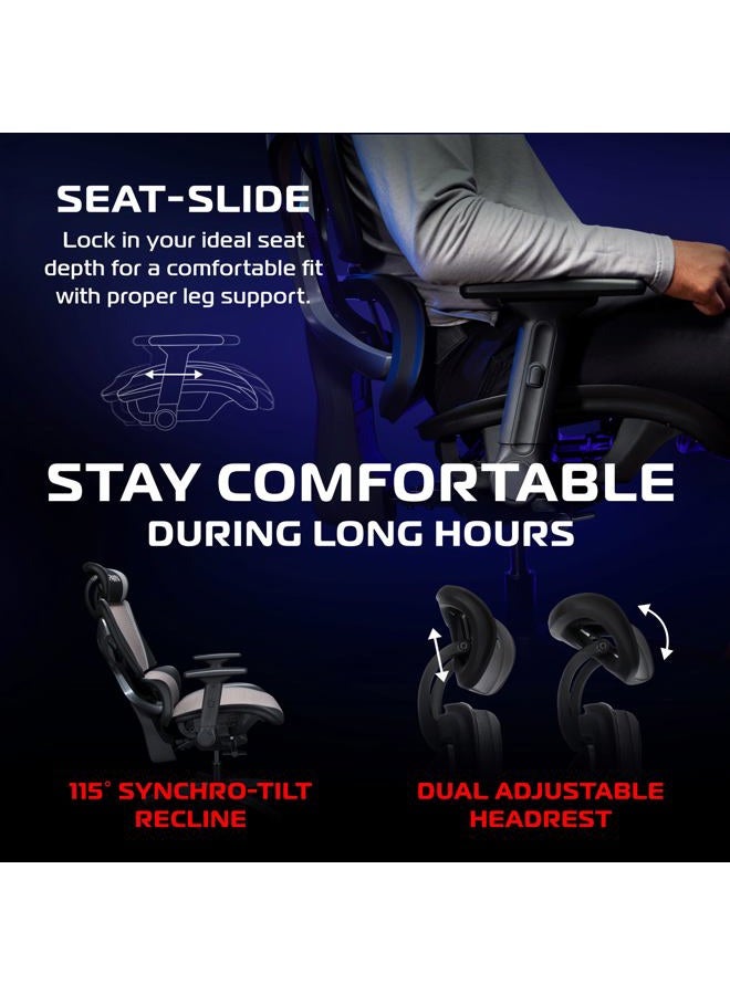 RESPAWN Specter Gaming Chair Ergonomic Office Chair for The Home Office Gamer - Cooling Mesh Computer Desk Chair with Active Lumbar Support, Flip Back Arms, Seat Slide & Tilt Recline - Black - Image 3