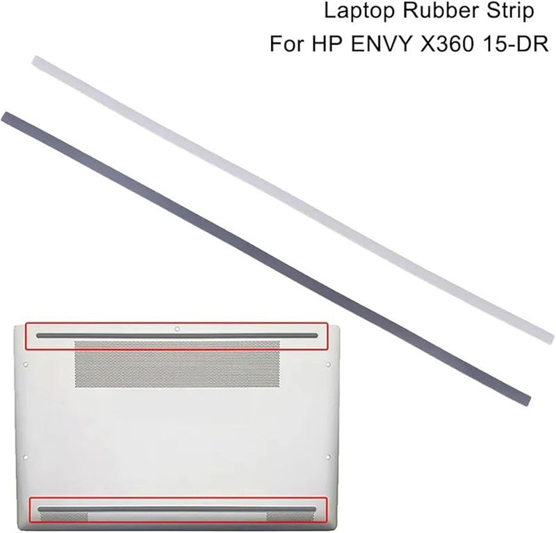 Silver Laptop Rubber Feet Strip Replacement Bottom Case Pad For 15 DR 15 DS 2 Pieces silver - Image 5