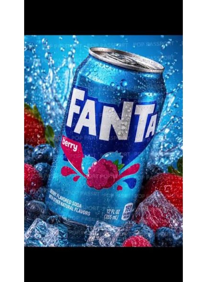 Fanta Berry Flavored Soda Drink, Canned - Image 4