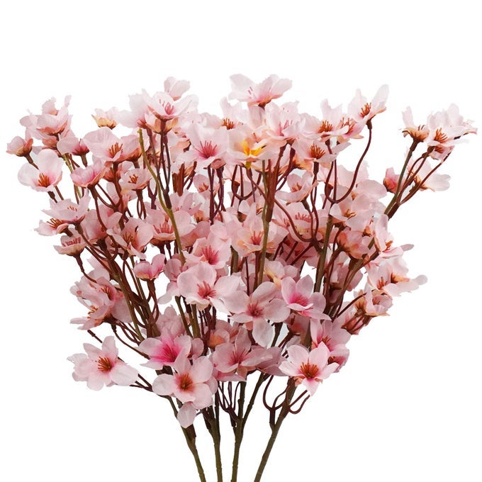 4PCS ARTIFICIAL CHERRY BLOSSOM FLOWER SILK PEACH FLOWERS FAKE PLANTS ARRANGEMENT FOR DIY GARDEN HOME WEDDING PARTY SPRING DECOR PINK