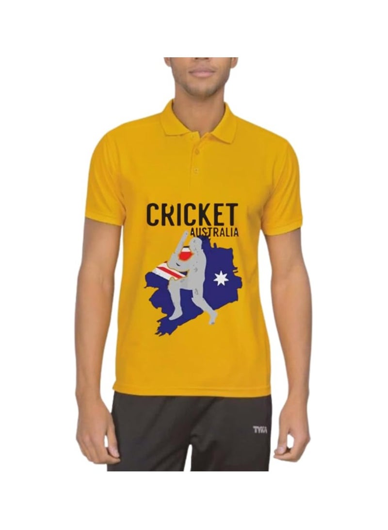 PRINTSHOP4ME Australia Jersey For Adults-Australia Dry-Fit T-Shirt For Men And Women-Australia Cricket Jersey For Unisex Adults-Perfect For Sports,Matches And Events - Image 3