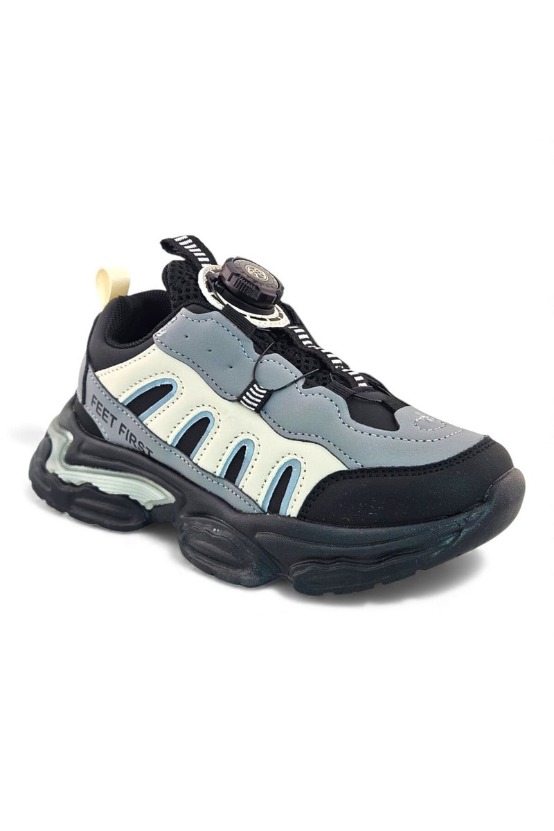Feet First Bolt Flow Kids Lightweight Sports Sneakers 86-890-36 Black - Image 3