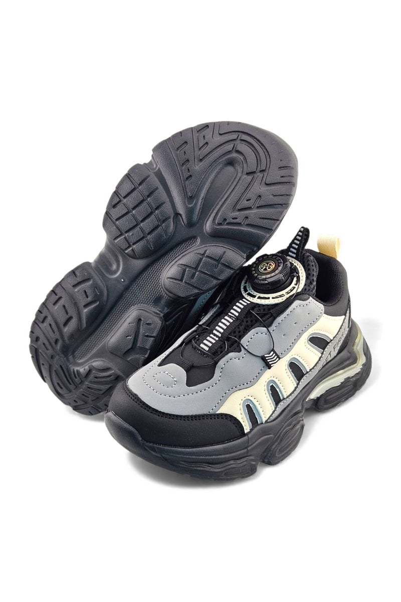 Feet First Bolt Flow Kids Lightweight Sports Sneakers 86-890-36 Black - Image 2