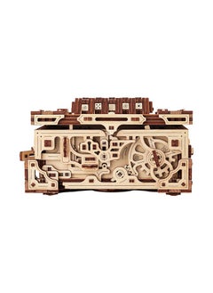 Wood Trick Wood Trick Enigma Chest Lock Puzzle Box Wooden 3D Puzzles for Adults and Kids to Build - Engineering DIY Project Mechanical Model Kits for Adults Wooden Models  - Image 3