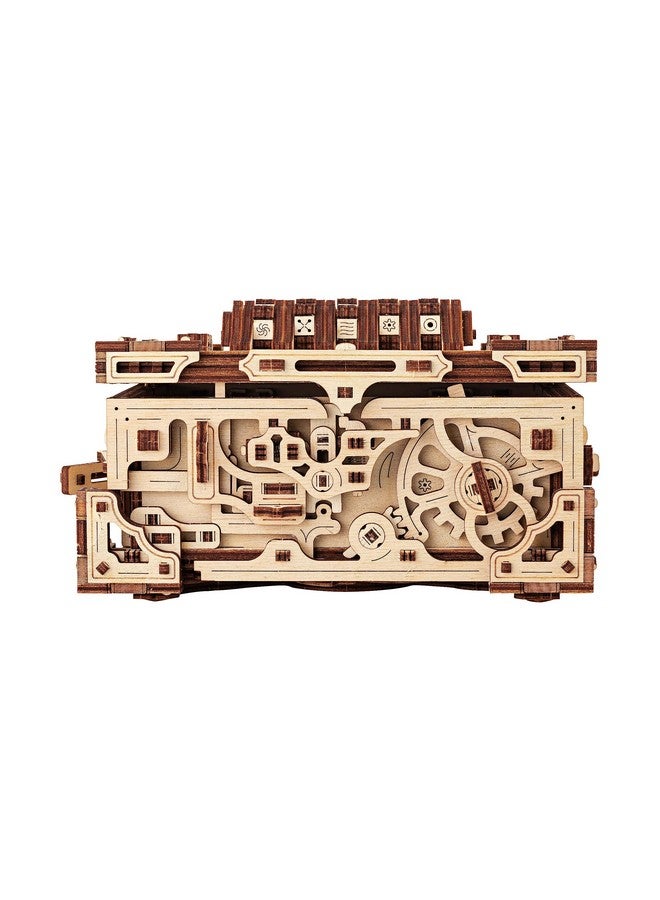 Wood Trick Enigma Chest Lock Puzzle Box Wooden 3D Puzzles for Adults and Kids to Build - Engineering DIY Project Mechanical Model Kits for Adults Wooden Models - Image 3