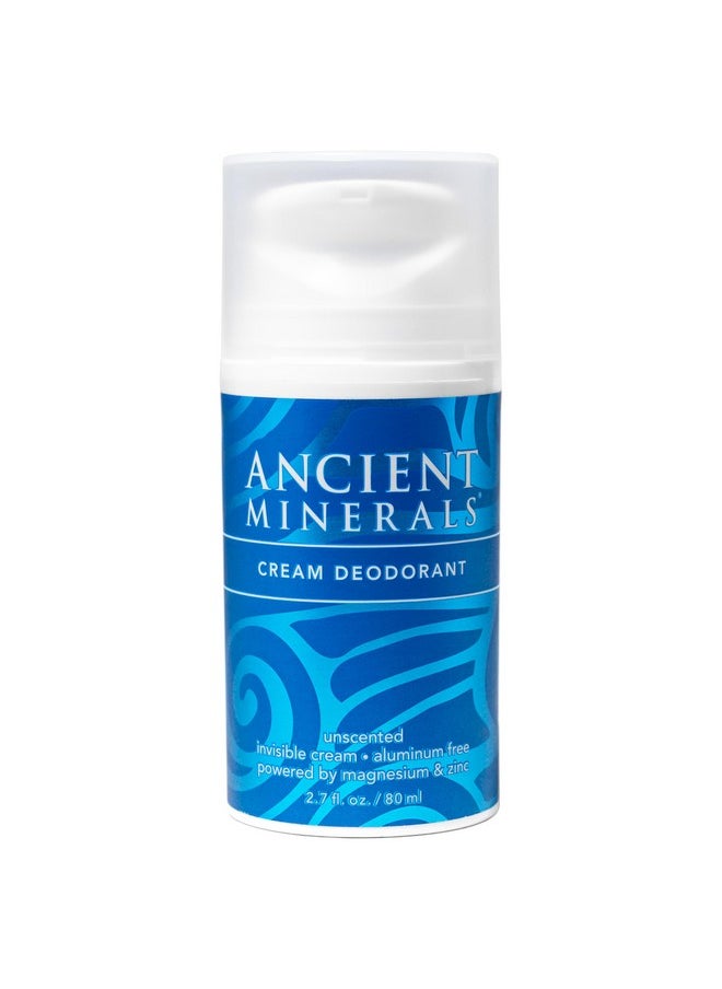Ancient Minerals Ancient Minerals Cream Deodorant UNSCENTED - Natural, non-toxic, aluminum-free (2.7 fl oz)  - Image 1