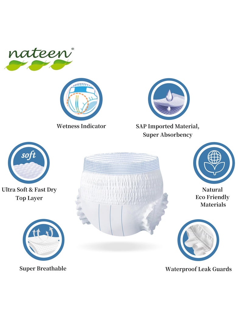 Hospeen Nateen Hospeen Premium Plus Incontinence Adult diaper pants for Women and Men,Adult Pull Ups Size XL, Period Pants for Women.Waist Size 147-172cm,14 Count Day adult pants diaper. - Image 4