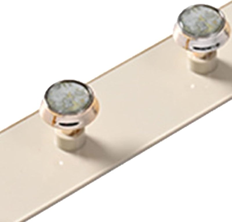 خطاف دائري مثبت على الحائط ذاتي اللصق 5 خطافات مادة ABS مقاس 13.8 × 1.8 بوصة للحمام والمطبخ وغرفة النوم - Image 4