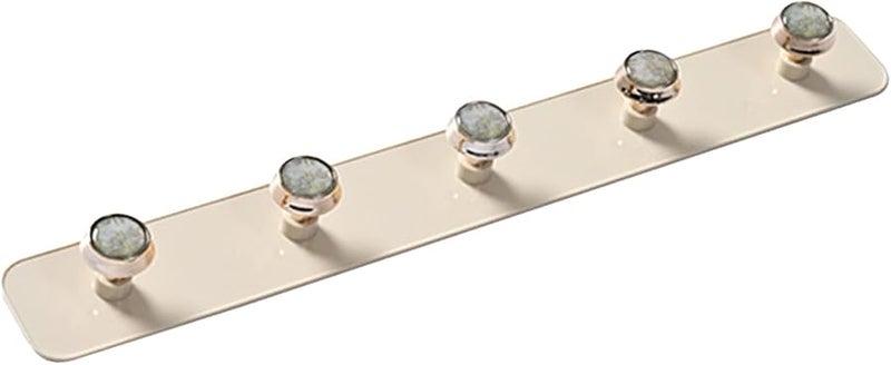 خطاف دائري مثبت على الحائط ذاتي اللصق 5 خطافات مادة ABS مقاس 13.8 × 1.8 بوصة للحمام والمطبخ وغرفة النوم - Image 3