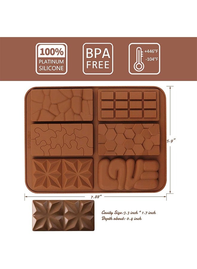 meayul 4pack Silicone Molds, Chocolate Molds, pistachio kunafa chocolate bar, Non-Stick Silicone Chocolate Candy Moulds,Food Grade Break-Apart Chocolate Bar Mold for Baking,Chocolate Snacks,Protein and Energy Bar Silicone Molds - Image 2
