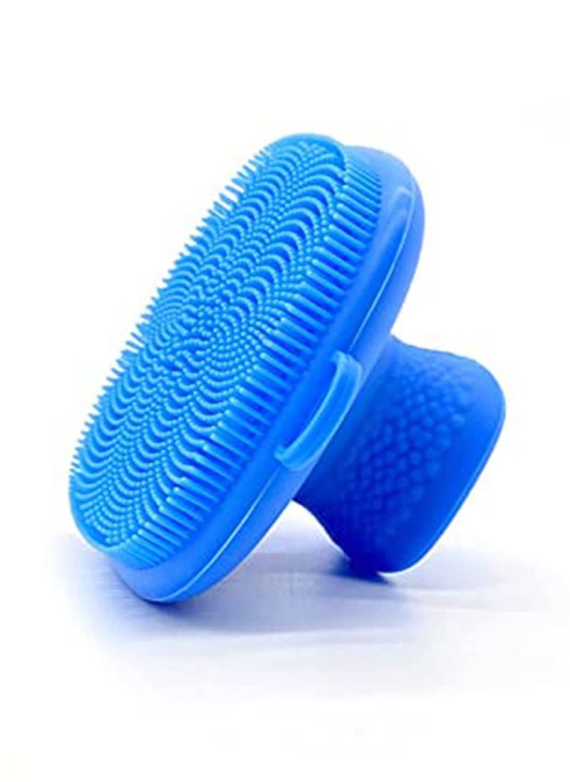 Generic - Silicone Face Scrubber Facial Cleansing Brush Silicone Face Wash Brush Manual Waterproof Cleansing Skin Care Face Brushes for Cleansing and Exfoliating Blue - Image 1