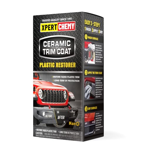 XPERTCHEMY Ceramic Trim Coat Kit,Plastic Restorer for Cars Ceramic Coating Wipes to Lasting Over 230 Washes,The Ceramic Coating Helps Improve Optical Clarity On Clear Car Plastic - Image 1