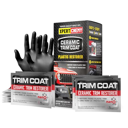 XPERTCHEMY Ceramic Trim Coat Kit,Plastic Restorer for Cars Ceramic Coating Wipes to Lasting Over 230 Washes,The Ceramic Coating Helps Improve Optical Clarity On Clear Car Plastic - Image 2