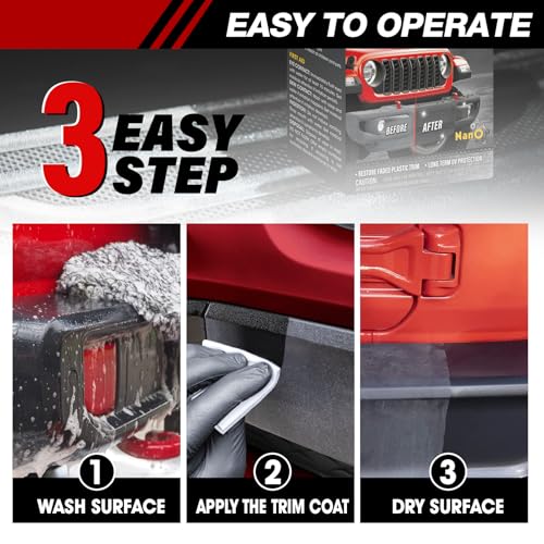 XPERTCHEMY Ceramic Trim Coat Kit,Plastic Restorer for Cars Ceramic Coating Wipes to Lasting Over 230 Washes,The Ceramic Coating Helps Improve Optical Clarity On Clear Car Plastic - Image 5