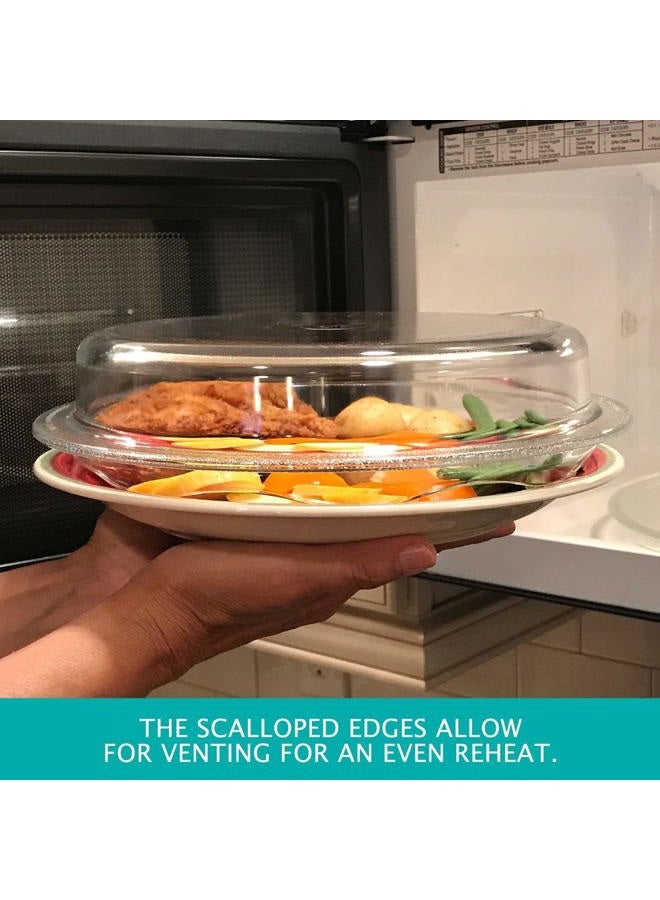 Cuchina Safe 2-in-1 Cover ‘n Cook Vented Glass Microwave Plate Cover and Baking Dish; Easy to Grip for Baking and Serving - Image 3