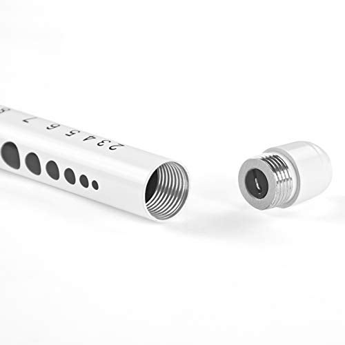 RISEMART Pen Lights for Nurses, 2 Pack Reusable Medical Light with Pupil Gauge and Ruler, White Light LED Penlight for Student Doctors EMT (Black/White) - Image 4