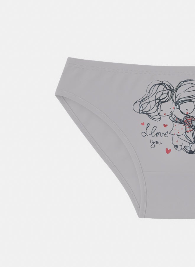 Dahab Cotton Set Of 2 Pieces High Rise Briefs Printed Shapes For Women - Image 3