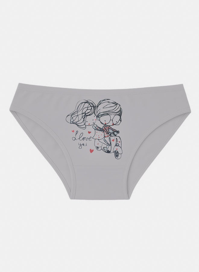 Dahab Cotton Set Of 2 Pieces High Rise Briefs Printed Shapes For Women - Image 2