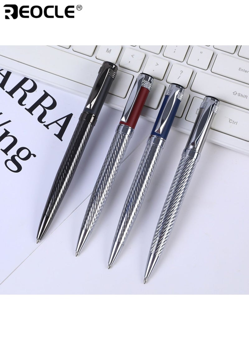 ريوكل حبر جاف كلاسيكي فاخر قلم حبر جاف كتابة سلسة قلم توقيع جسم معدني أنيق أنيق قابل لإعادة التعبئة متين قبضة مريحة مناسبة للكتابة اليومية العمل المكتبي اجتماعات العمل التوقيعات الهدايا ملحق الكتابة المثالي لك المحترفين الرجال والنساء - Image 5