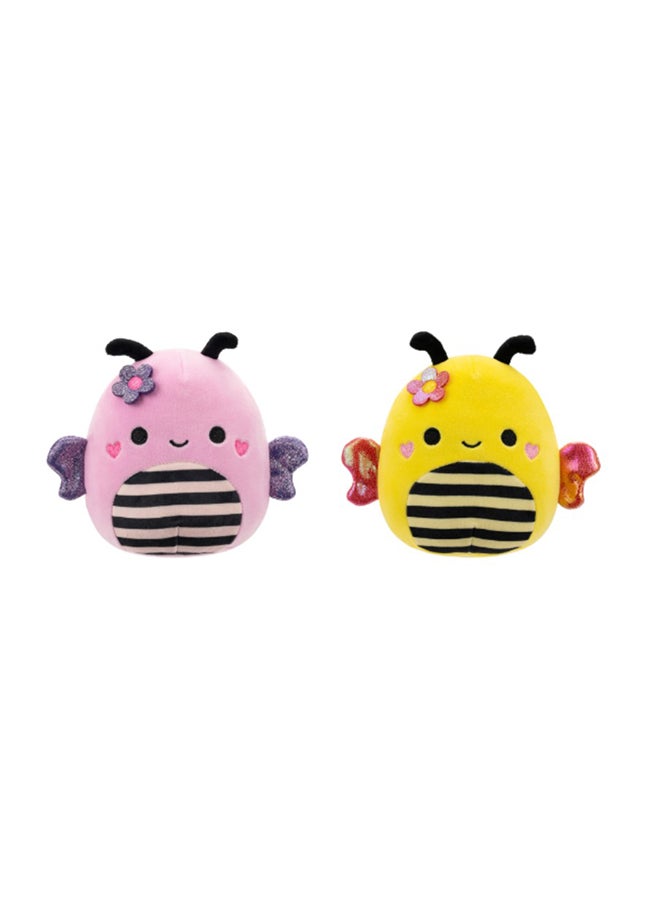 Squishmallows 7.5 inch Sunny the Yellow Bumblebee + Leonie the Pink Bumblebee , Officially Licensed Kellytoy Plush Toy, Colorful Soft Toy, Gift for Kids, Girls & Boys Washable Squishy Stuff Toy Multicolor All Age  - Image 2