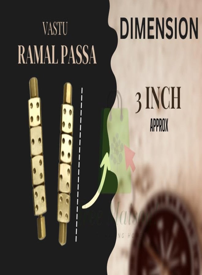 TREE MAISON CORONATING HOMES Ramal Passa Pair | Brass Ramal Pase | Divination Tool | Ramal Dice | Ramal Shastra Astrology Dice | Predictions & Positive Energy - Image 4