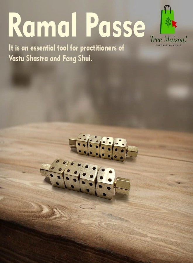 TREE MAISON CORONATING HOMES Ramal Passa Pair | Brass Ramal Pase | Divination Tool | Ramal Dice | Ramal Shastra Astrology Dice | Predictions & Positive Energy - Image 3