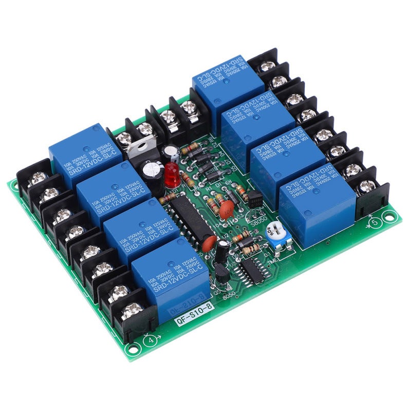 songle Power Time Sequence Board 8 Channels 12V DC - Dry Contact Relay NC-COM for Stage Audio Equipment - Image 4