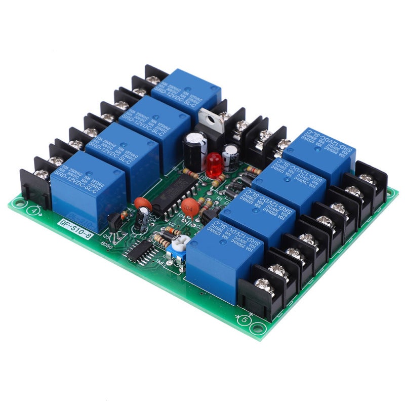 songle Power Time Sequence Board 8 Channels 12V DC - Dry Contact Relay NC-COM for Stage Audio Equipment - Image 2