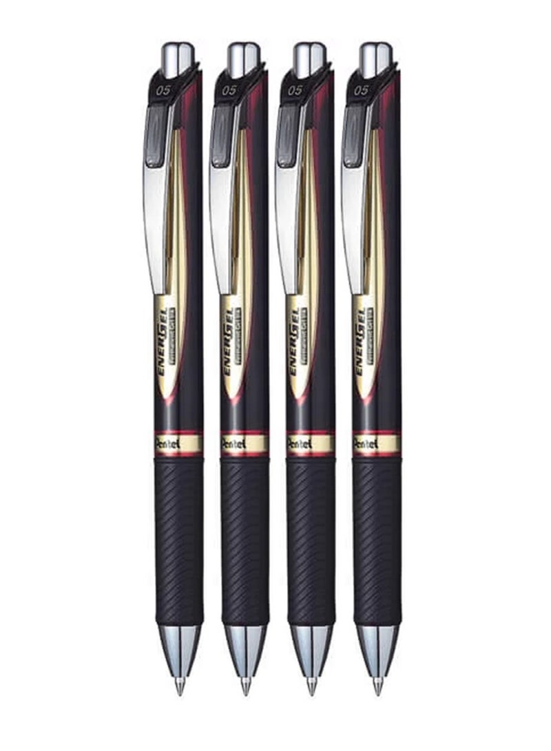 Pentel 4-Piece Energel Infree Gel Ink Pen 0.5mm Tip Red Ink - Image 1