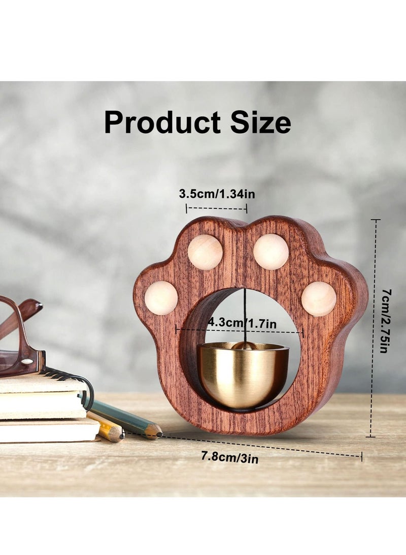 Shopkeepers Bell for Door Opening, Cat Paw Bell, Magnetically-Attached Wood Doorbell, Door Chime for Business When Entering u0026 Lightweight Unique Bell for Door Wall Store Wardrobe Decor - Image 2