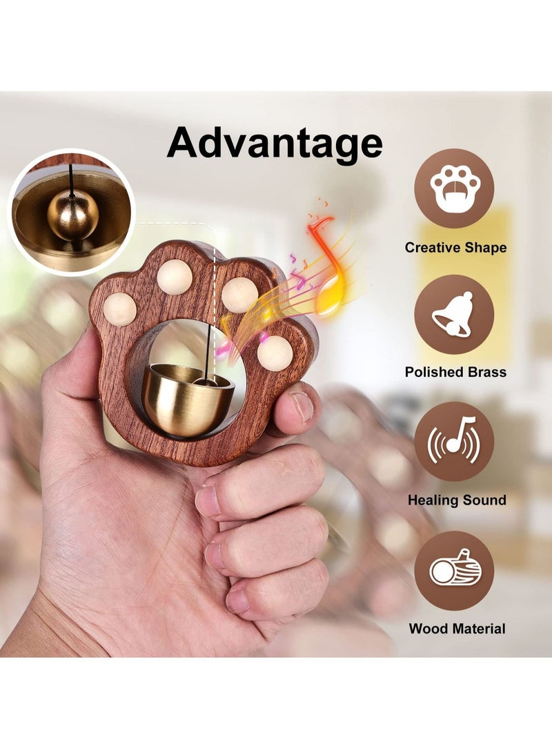 Shopkeepers Bell for Door Opening, Cat Paw Bell, Magnetically-Attached Wood Doorbell, Door Chime for Business When Entering u0026 Lightweight Unique Bell for Door Wall Store Wardrobe Decor - Image 4