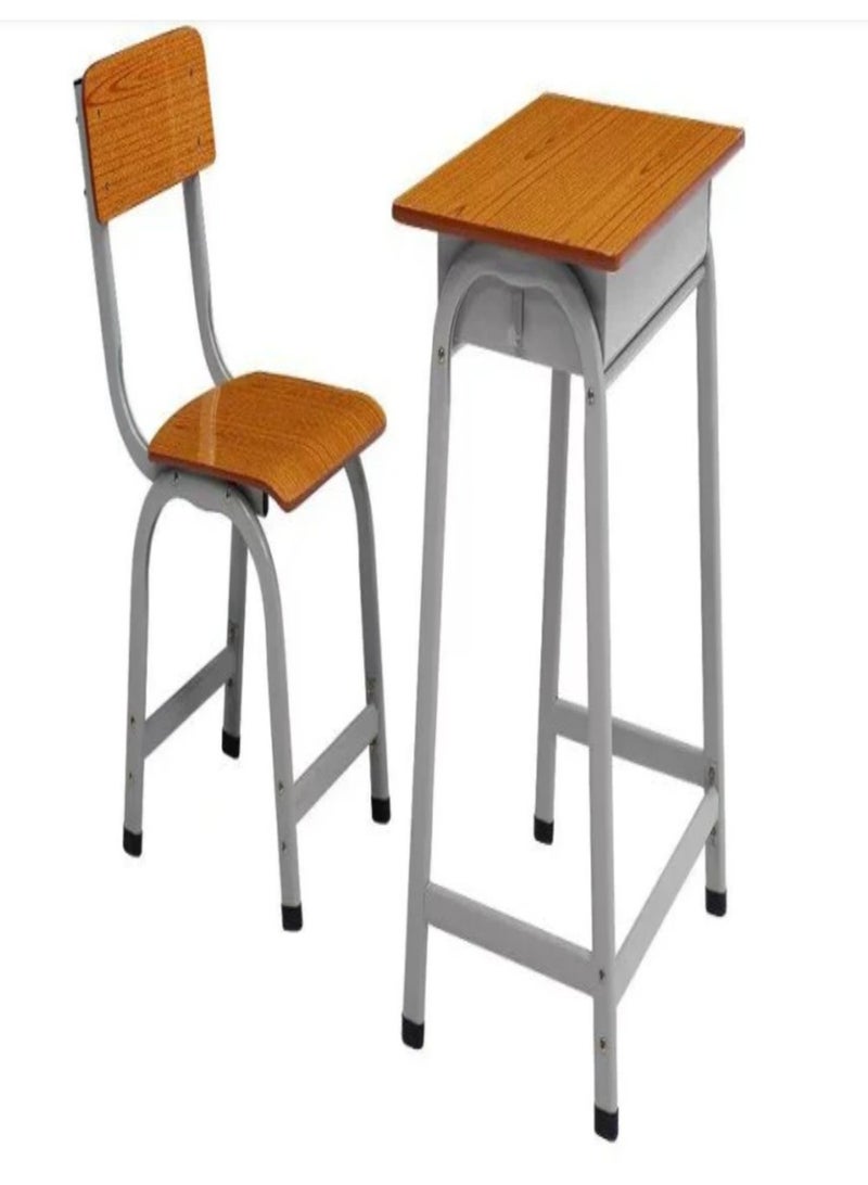 Smart Student Study Desk & Chair Set – Compact Writing Table with Storage Shelf – Durable Metal Frame & Wooden Top – Ideal for Study, Work & Home Use - Image 3