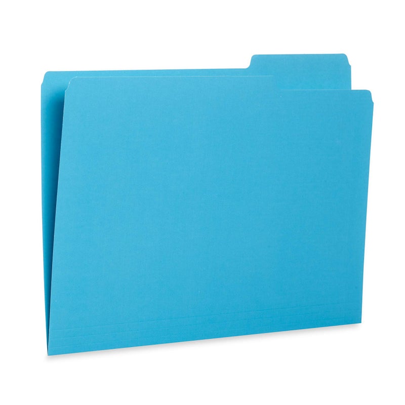 Blue Summit Supplies 100 Blue Summit Supplies Colored File Folders Letter Size 1/3 Cut Tabs - Pastel File Folders, Colorful File Folders Multicolor, Durable 11pt Paper - Image 5